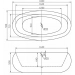 Ванна акриловая Belbagno BB18 Ванна акриловая Belbagno BB18